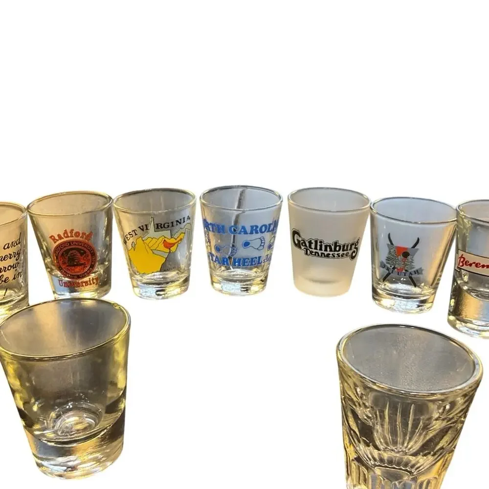 Lot of 23 Assorted Shot Glasses Souvenir Beer Barware Collection